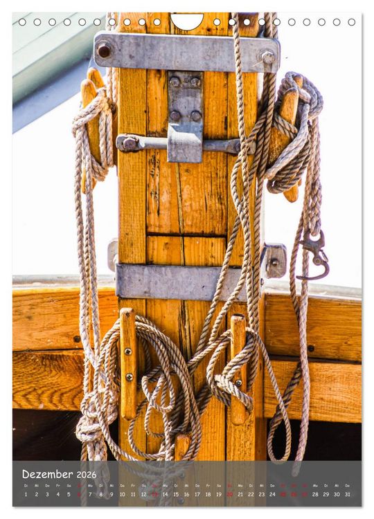 Produktbild: Maritime Details klassischer Yachten (Wandkalender 2026 DIN A4 hoch), CALVENDO Monatskalender