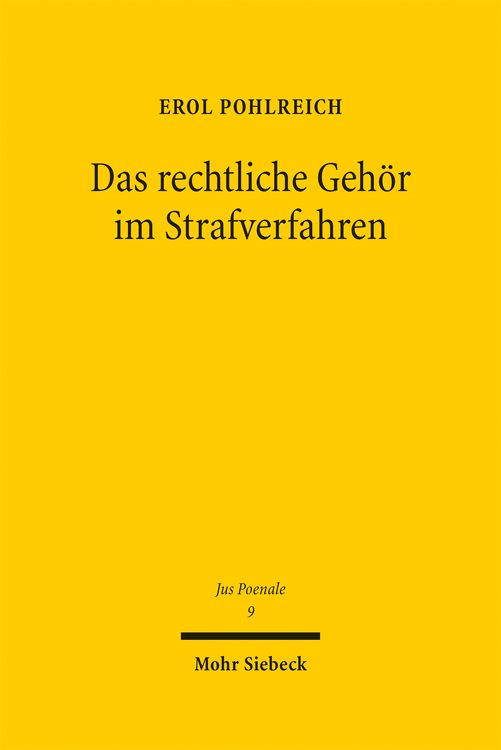 Produktbild: Das rechtliche Geh&ouml;r im Strafverfahren