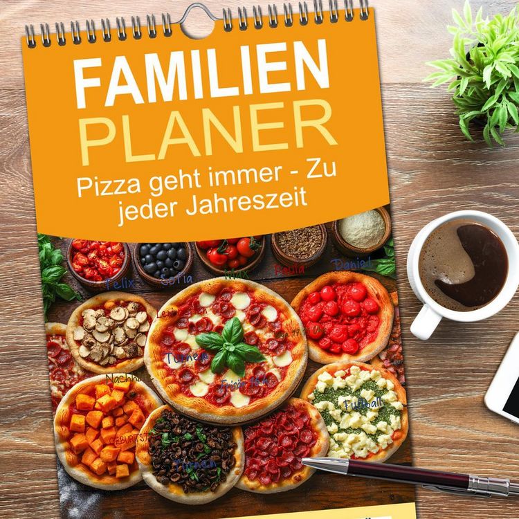 Produktbild: Familienplaner 2026 - Pizza geht immer - Zu jeder Jahreszeit mit 5 Spalten (Wandkalender, 21 x 45 cm) CALVENDO