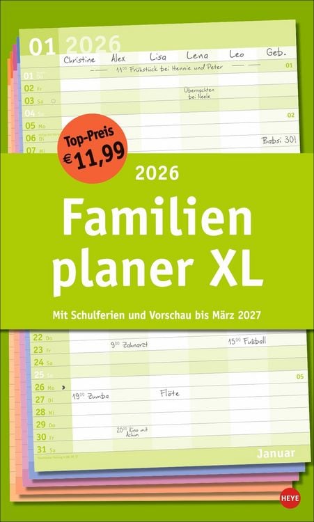 Produktbild: Basic Familienplaner XL 2026