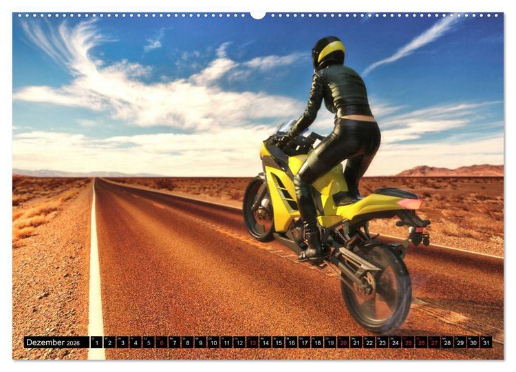 Produktbild: Frauen und Traumbikes (hochwertiger Premium Wandkalender 2026 DIN A2 quer), Kunstdruck in Hochglanz