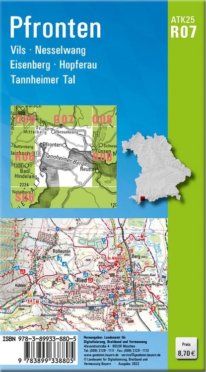 Produktbild: ATK25-R07 Pfronten (Amtliche Topographische Karte 1:25000)
