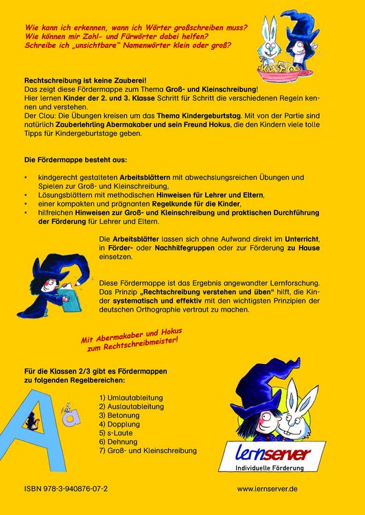Produktbild: Lernserver-F&ouml;rdermappe 7: Gro&szlig;- und Kleinschreibung