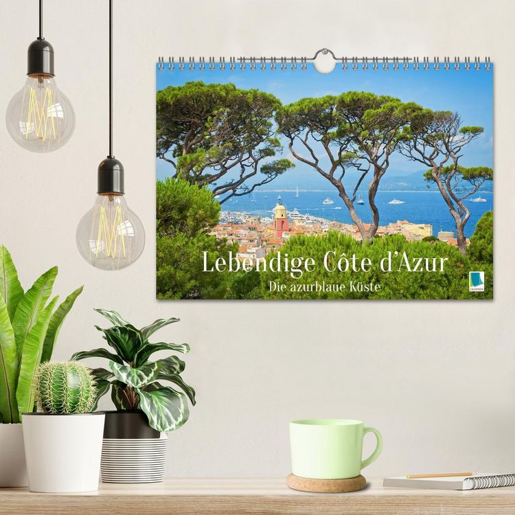 Produktbild: Lebendige Cote d'Azur: Die azurblaue K&uuml;ste (Wandkalender 2026 DIN A4 quer), CALVENDO Monatskalender