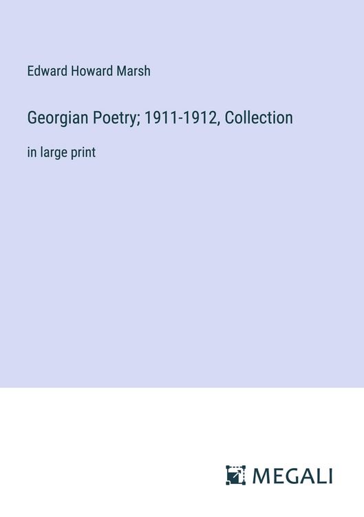 Produktbild: Georgian Poetry; 1911-1912, Collection