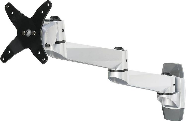 Produktbild: SpeaKa Professional Monitor-Wandhalterung SP-1624856 SuperSwivel 1 Display(s) 25,4cm (10\") - 76,2cm (30\") Silber-Schwarz Neigbar