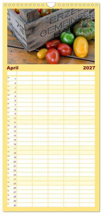 Produktbild: Familienplaner 2027 - Garten-Idylle 2027 mit 5 Spalten (Wandkalender, 21 x 45 cm) CALVENDO