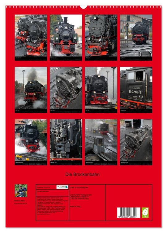 Produktbild: Die Brockenbahn (hochwertiger Premium Wandkalender 2026 DIN A2 hoch), Kunstdruck in Hochglanz