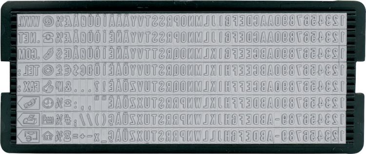 Produktbild: TRODAT&reg; Typomatic Printy(TM) 4.0, selbstf&auml;rbender Stempel zum Selbersetzen, blau
