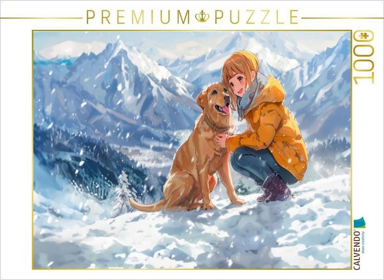 CALVENDO Puzzle Golden Retriever 1000 Teile – 64x48 Cm, Premium-Qualität Aus Europa, Foto-Puzzle Für Erwachsene