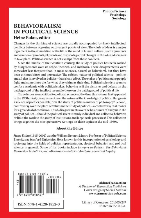 Produktbild: Behavioralism in Political Science