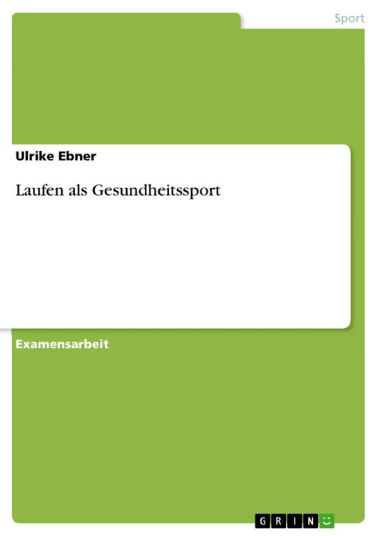 Produktbild: Laufen als Gesundheitssport