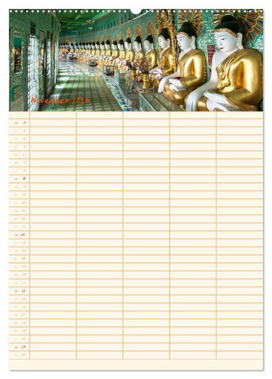 Produktbild: EXOTISCHES S&Uuml;DOSTASIEN - Familienplaner 2026 (Wandkalender 2026 DIN A2 hoch), CALVENDO Monatskalender