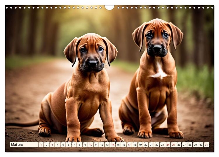Produktbild: Rhodesian Ridgeback - Athlet mit R&uuml;ckenkamm (Wandkalender 2026 DIN A3 quer), CALVENDO Monatskalender