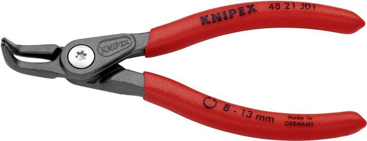 Produktbild: Knipex 48 21 J01 Seegeringzange Passend f&uuml;r (Seegeringzangen) Innenringe 8-13 mm Spitzenform (Details) abgewinkelt 90&deg;