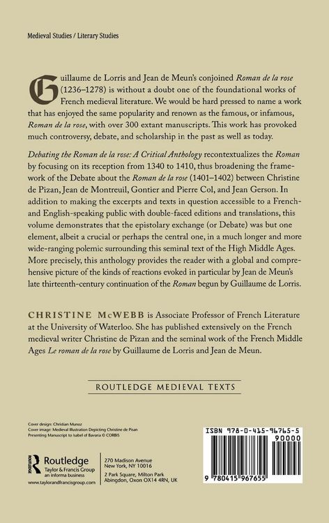 Produktbild: Debating the Roman de la Rose