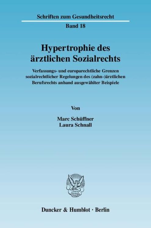 Produktbild: Hypertrophie des &auml;rztlichen Sozialrechts.