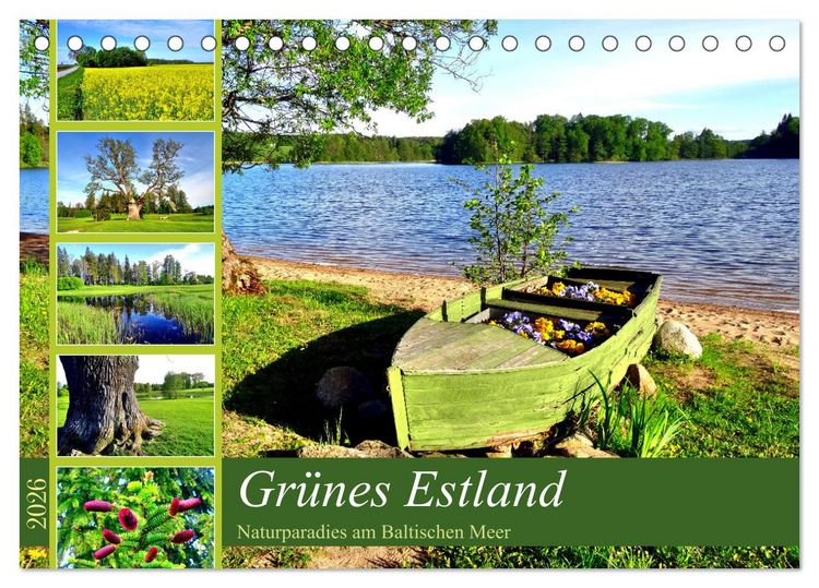 Produktbild: Gr&uuml;nes Estland - Naturparadies am Baltischen Meer (Tischkalender 2026 DIN A5 quer), CALVENDO Monatskalender