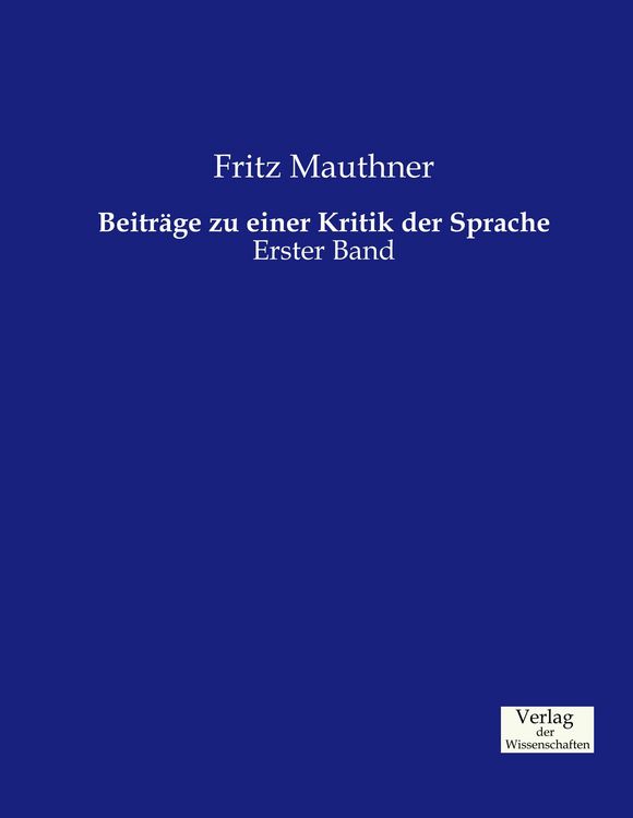 Produktbild: Beitr&auml;ge zu einer Kritik der Sprache
