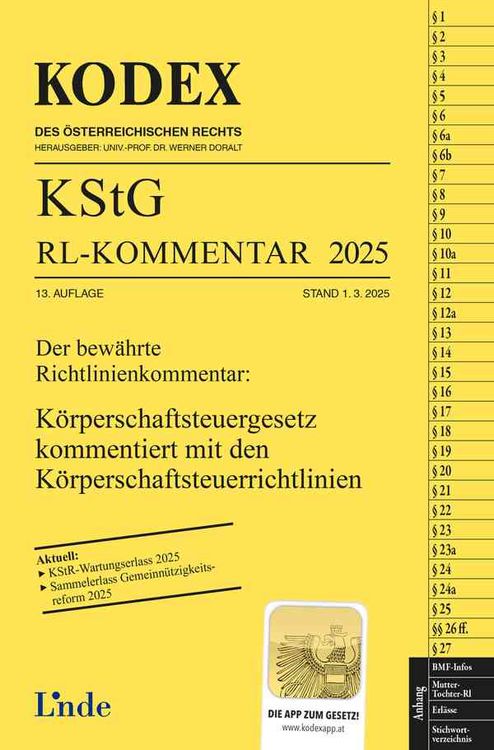 Produktbild: KODEX KStG Richtlinien-Kommentar 2025