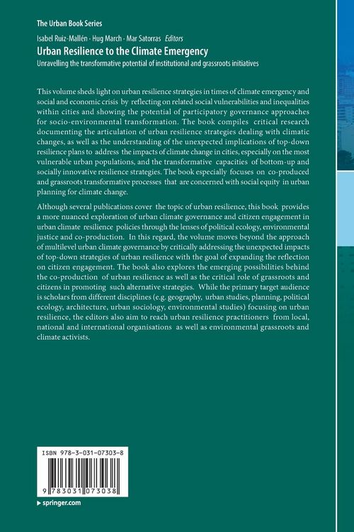 Produktbild: Urban Resilience to the Climate Emergency