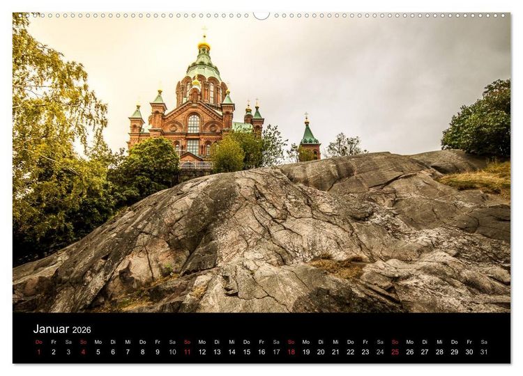 Produktbild: Helsinki / Besuchen - Entdecken - Erleben (Wandkalender 2026 DIN A2 quer), CALVENDO Monatskalender