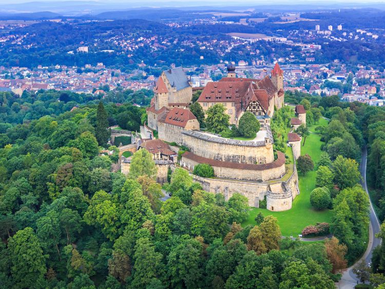 Produktbild: CALVENDO Puzzle Coburger Burgen und Schl&ouml;sser aus der Luft 1000 Teile Lege-Gr&ouml;&szlig;e 64 x 48 cm Foto-Puzzle Bild von Val Thoermer