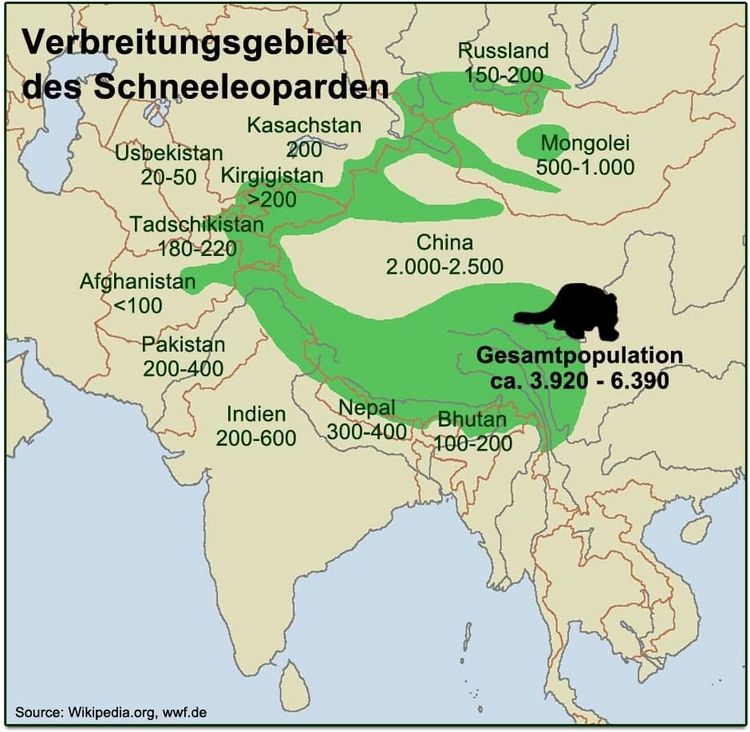 Produktbild: WWF Pl&uuml;sch 00045 - Schneeleopard, Asien-Kollektion, Pl&uuml;schtier, soft, 19 cm