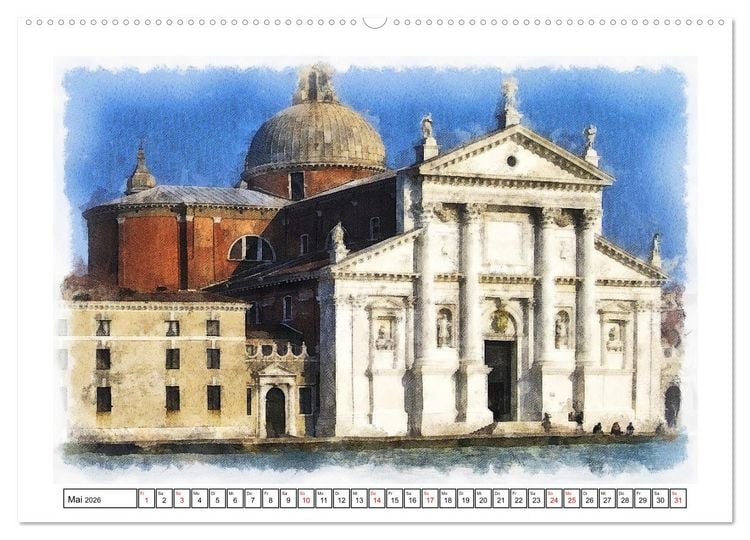 Produktbild: F&uuml;nfzehn Jahrhunderte Kirchenbau (hochwertiger Premium Wandkalender 2026 DIN A2 quer), Kunstdruck in Hochglanz