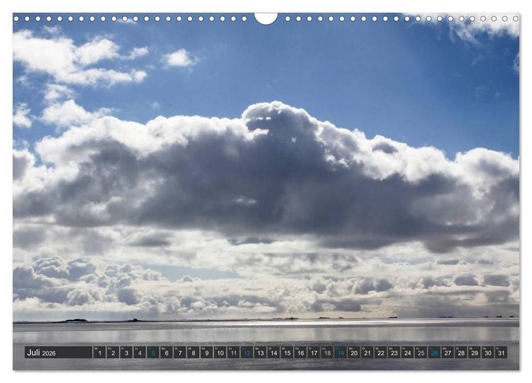 Produktbild: F&ouml;hr und Amrum - Spazierg&auml;nge am Meer (Wandkalender 2026 DIN A3 quer), CALVENDO Monatskalender