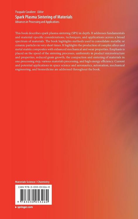 Produktbild: Spark Plasma Sintering of Materials