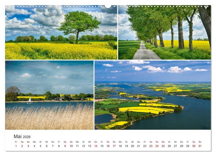 Produktbild: Schleswig-Holsteinische Impressionen (Wandkalender 2026 DIN A2 quer), CALVENDO Monatskalender