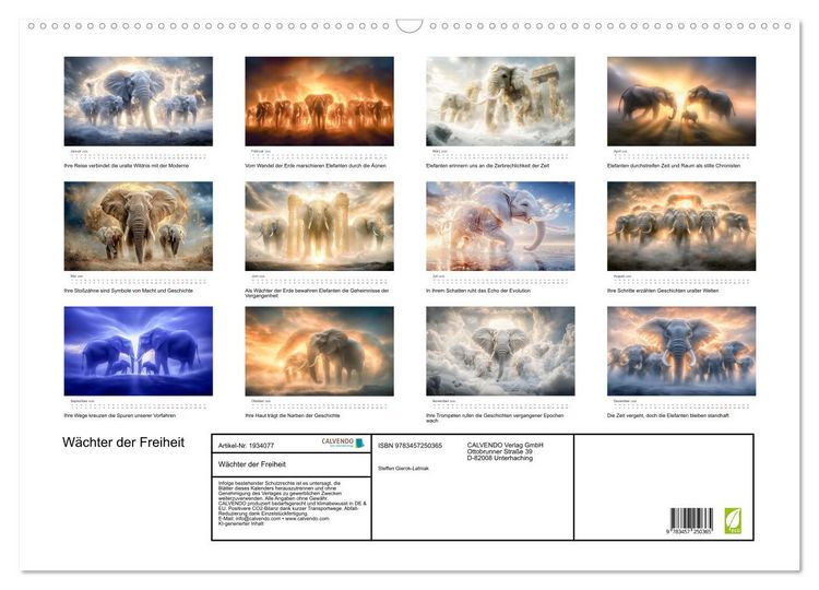 Produktbild: W&auml;chter der Freiheit (Wandkalender 2026 DIN A2 quer), CALVENDO Monatskalender
