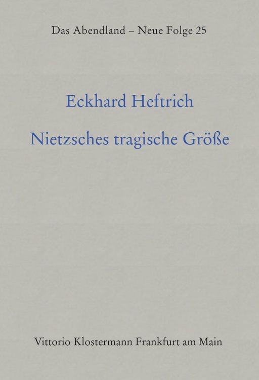 Produktbild: Nietzsches tragische Gr&ouml;sse