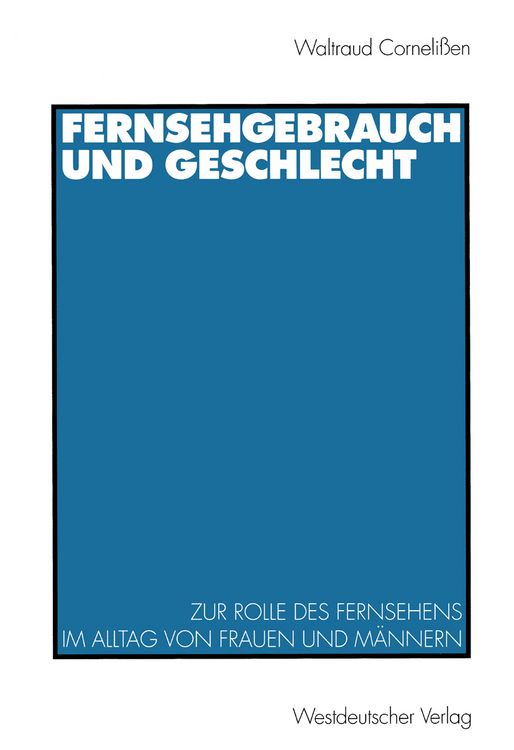 Produktbild: Fernsehgebrauch und Geschlecht