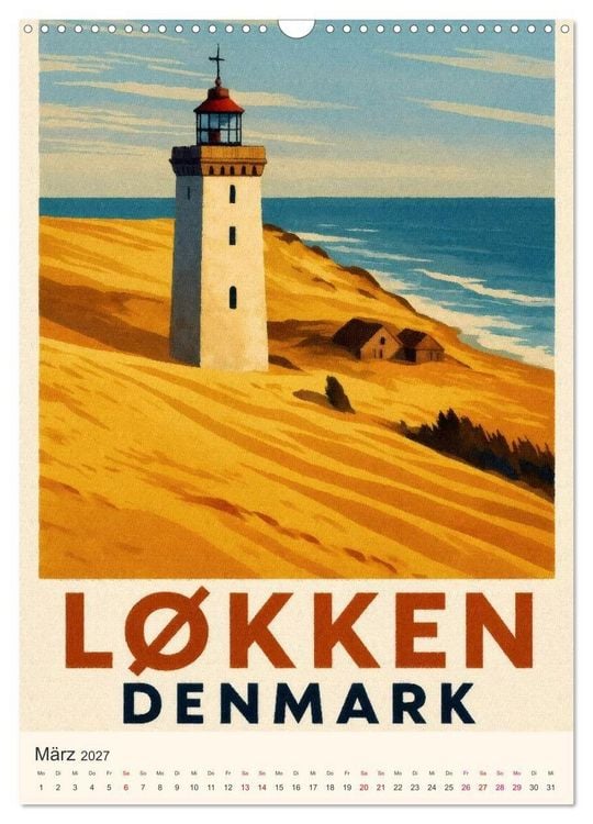 Produktbild: Hyggelige City-Poster D&auml;nemark (Wandkalender 2027 DIN A3 hoch), CALVENDO Monatskalender