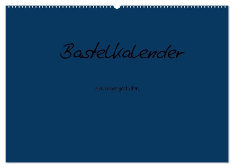 Produktbild: Bastelkalender - Dunkelblau (Wandkalender 2027 DIN A2 quer), CALVENDO Monatskalender
