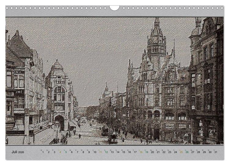 Produktbild: Hannover, alte Aufnahmen neu interpretiert. (Wandkalender 2026 DIN A3 quer), CALVENDO Monatskalender