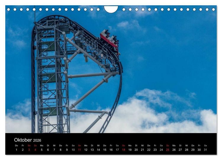 Produktbild: Made for Fear - Der Achterbahnkalender (Wandkalender 2026 DIN A4 quer), CALVENDO Monatskalender