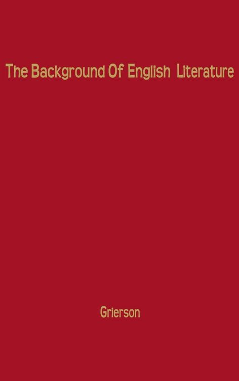 Produktbild: The Background of English Literature