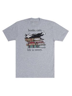 Produktbild: Books. Cats. Life is Sweet. Unisex T-Shirt Medium
