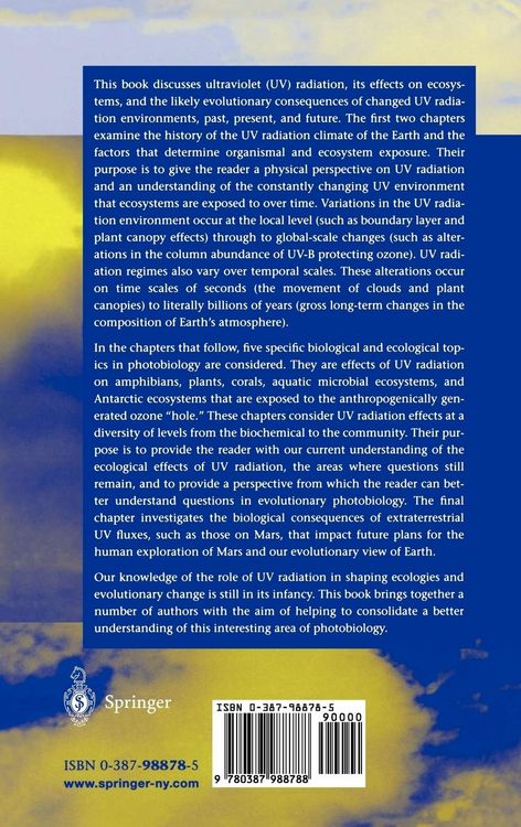 Produktbild: Ecosystems, Evolution, and Ultraviolet Radiation