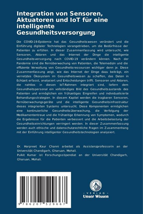 Produktbild: Integration von Sensoren, Aktuatoren und IoT f&uuml;r eine intelligente Gesundheitsversorgung