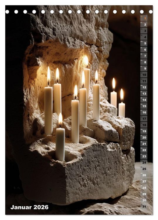 Produktbild: Kerzenwelt (Tischkalender 2026 DIN A5 hoch), CALVENDO Monatskalender