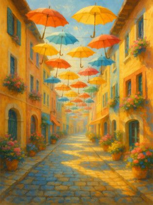 Produktbild: CALVENDO Puzzle T&auml;nze der Schirme | 1000 Teile Lege-Gr&ouml;&szlig;e 64x48cm Foto-Puzzle f&uuml;r gl&uuml;ckliche Stunden