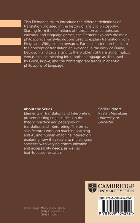 Produktbild: Translation in Analytic Philosophy