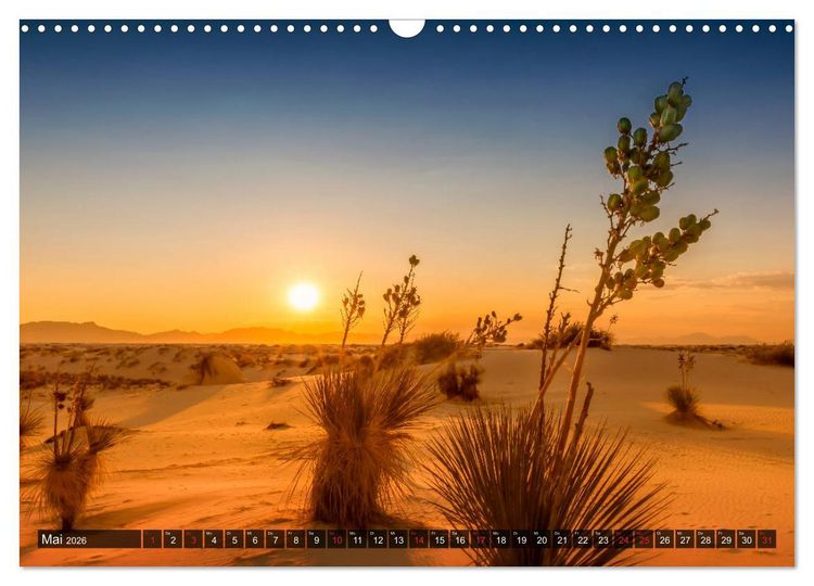 Produktbild: WHITE SANDS Die wei&szlig;e W&uuml;ste in New Mexico (Wandkalender 2026 DIN A3 quer), CALVENDO Monatskalender