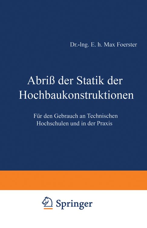 Produktbild: Abri&szlig; der Statik der Hochbaukonstruktionen