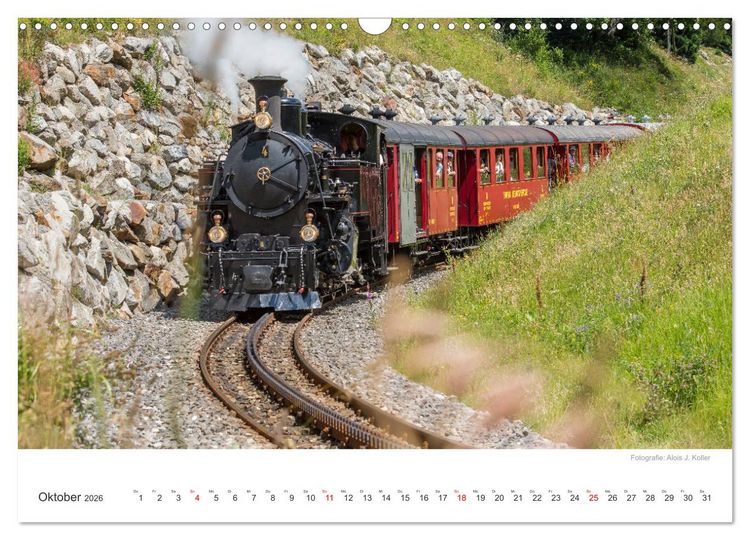 Produktbild: Dampfbahn Furka 2026 (Wandkalender 2026 DIN A3 quer), CALVENDO Monatskalender