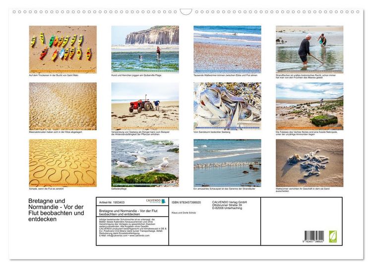 Produktbild: Bretagne und Normandie - Vor der Flut beobachten und entdecken (Wandkalender 2026 DIN A2 quer), CALVENDO Monatskalender